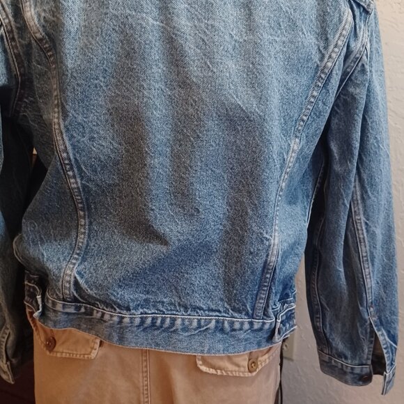 Vintage 80s Levis Denim Blue Jean Trucker Jacket 70506-0217 Size 46 Made in USA - Picture 4 of 16
